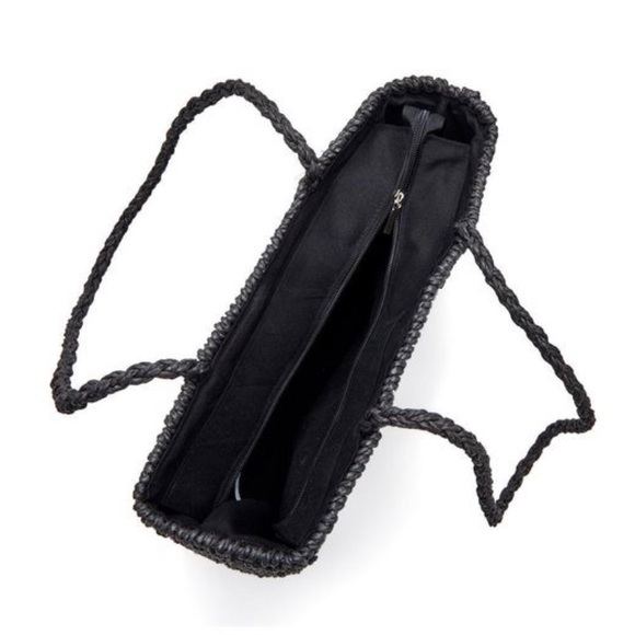 Woven Black Tote - Picture 4 of 7